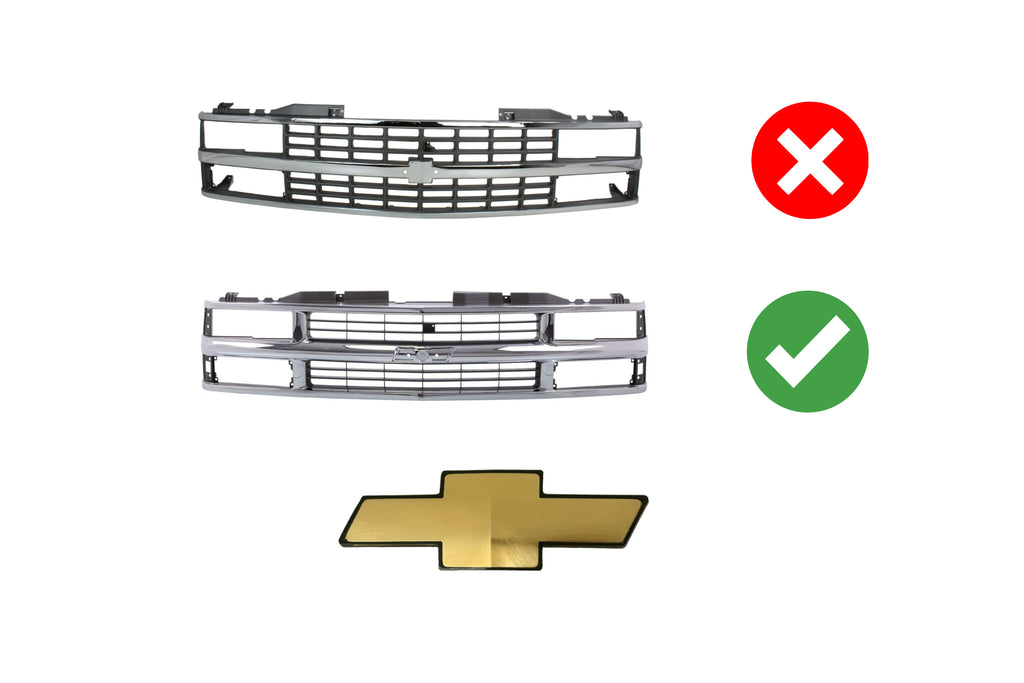 1994-2002 Chevrolet Front Bowtie Emblem Gold Brushed 15686146