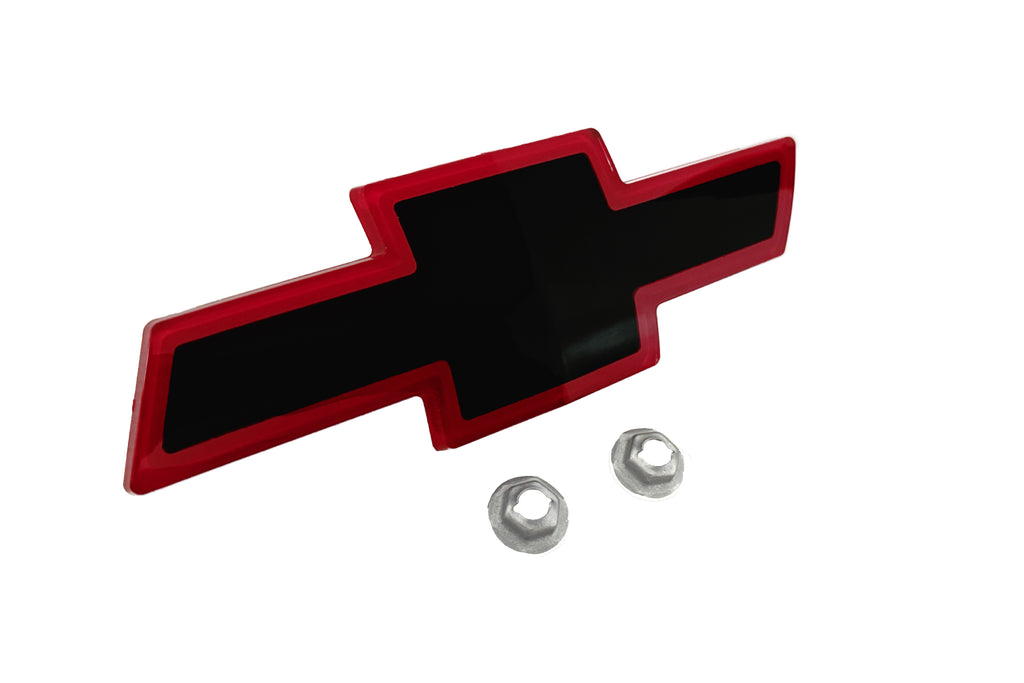 1994-1998 Chevrolet Front Emblem and 1500 Door Emblems In Red/Black