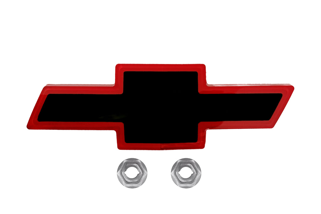 1994-1998 Chevrolet Front Emblem and 1500 Door Emblems In Red/Black