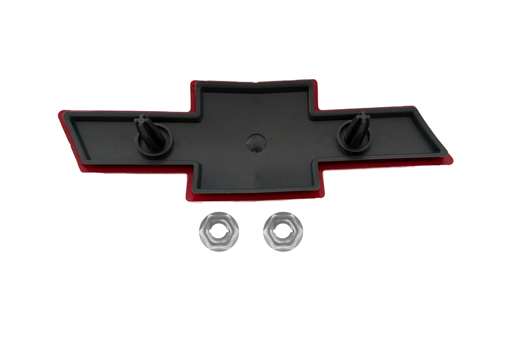 1994-1998 Chevrolet Front Emblem and 1500 Door Emblems In Red/Black