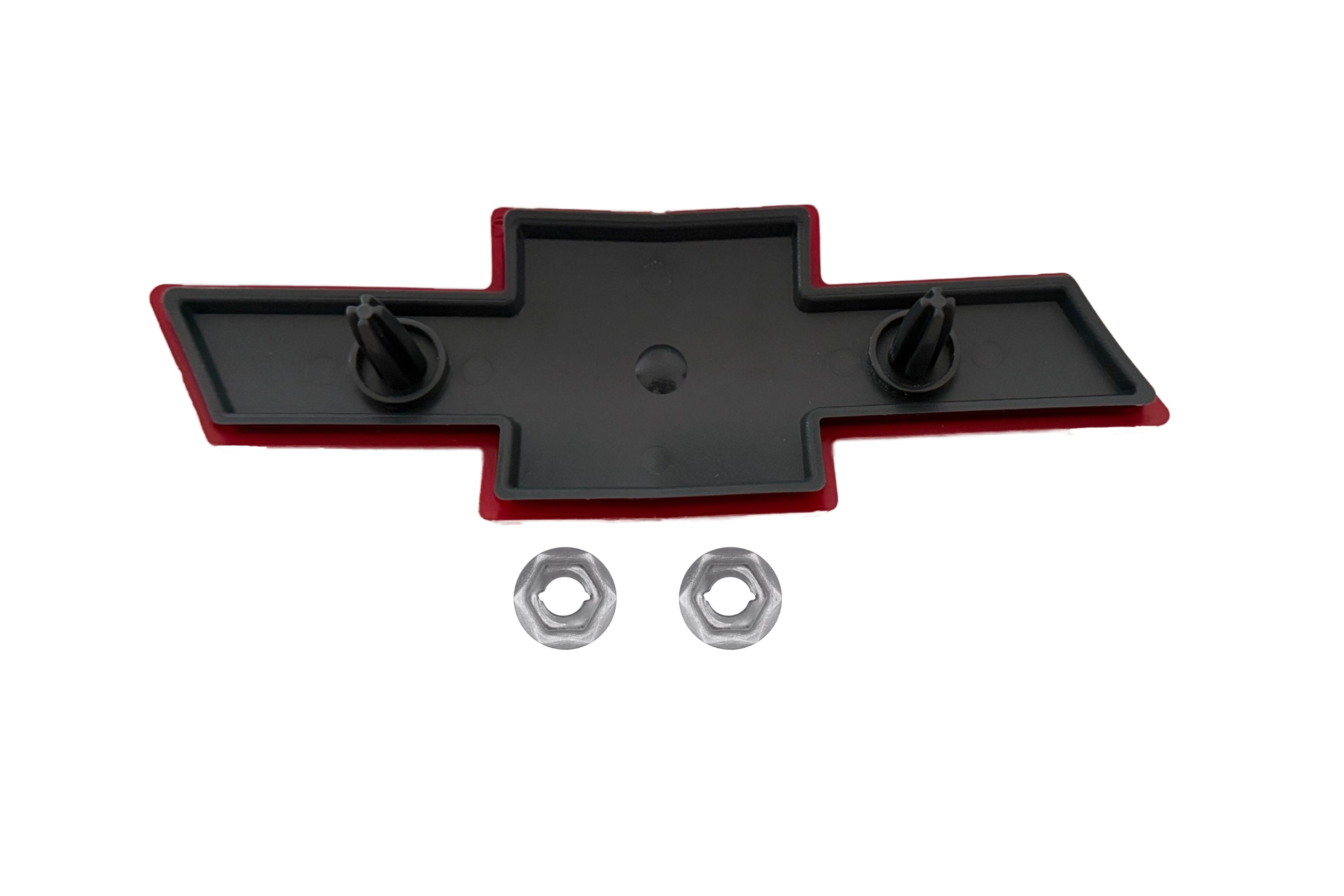 1994-1998 Chevrolet Front Emblem and 1500 Door Emblems In Red/Black