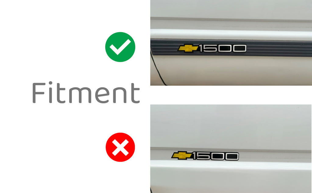 1988-1998 Chevrolet 1500 Door Emblem Pair for Trim Molding