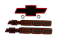 1994-1998 Chevrolet Front Emblem and 1500 Door Emblems In Red/Black