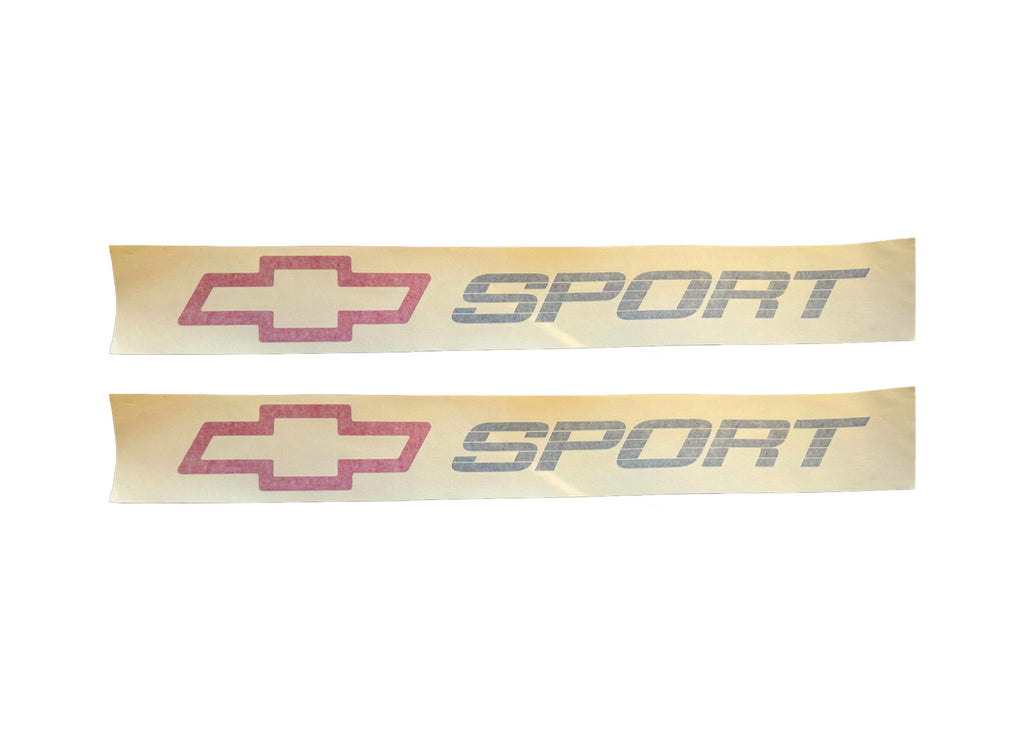 Chevrolet Sport Pair of Bed Decals(Original Medium Argent Color)