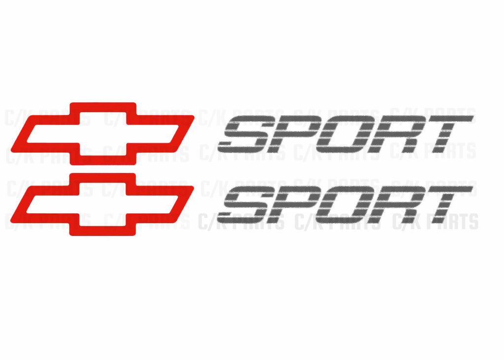 Chevrolet Sport Pair of Bed Decals(Original Medium Argent Color)