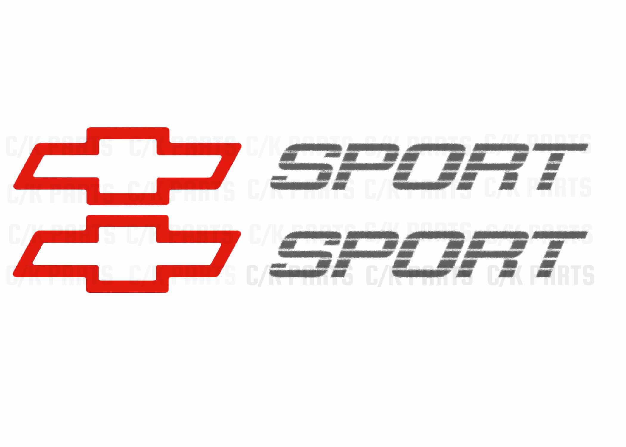 Chevrolet Sport Pair of Bed Decals(Original Medium Argent Color)